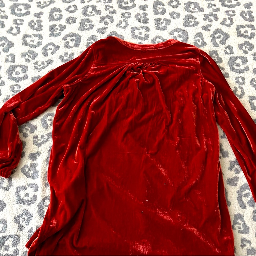Velvet burnt orange dress